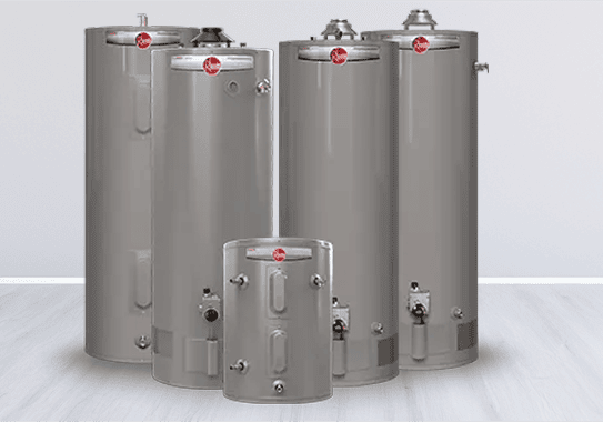 8-Rheem Water Heater Gas Electric Tank Tankless On Demand Instant rev Collection of Rheem gas, electric, tank, and tankless water heaters installed by All-Pro Plumbing in Kokomo, IN